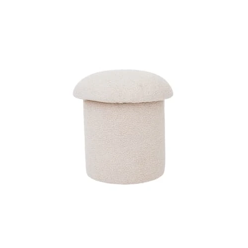 RNT By Really Nice Things Poufs Pouf Tapissé Avec Tissus Bouclé En Forme De Champignon Beige 1 RNT By Really Nice Things Poufs Pouf Tapissé Avec Tissus Bouclé En Forme De Champignon Beige