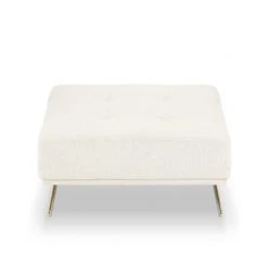 Micadoni Home Poufs Pouf Tissu Structuré Beige Clair -Fauteuils, poufs et repose-pieds Soldes pouf tissu structure beige clair 3