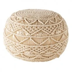 Maisons Du Monde Poufs Pouf Tressé En Coton Macramé
