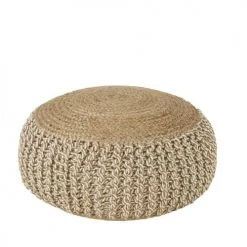Maisons Du Monde Poufs Pouf Tressé En Jute Et Coton Marron Et écru