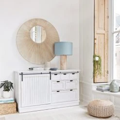 Maisons Du Monde Poufs Pouf Tressé En Jute Et Coton Marron Et écru -Fauteuils, poufs et repose-pieds Soldes pouf tresse en jute et coton marron et ecru 1000 5 35 222501 3