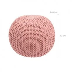 Rendez Vous Déco Poufs Pouf Tricot Rond En Coton Rose Poudré 8 Rendez Vous Déco Poufs Pouf Tricot Rond En Coton Rose Poudré -Fauteuils, poufs et repose-pieds Soldes pouf tricot rond en coton rose poudre 2