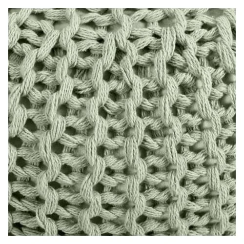 Rendez Vous Déco Poufs Pouf Tricot Rond En Coton Vert Clair 5 Rendez Vous Déco Poufs Pouf Tricot Rond En Coton Vert Clair – Image 5