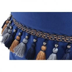 ReCollection Poufs Pouf Velours Bleu H38cm -Fauteuils, poufs et repose-pieds Soldes pouf velours bleu h38cm 5