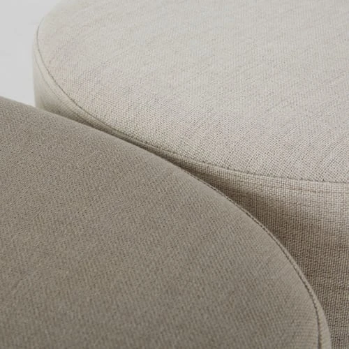 Maisons Du Monde Poufs Gris Clair Et Blanc (x2) 4 Maisons Du Monde Poufs Gris Clair Et Blanc (x2) – Image 4