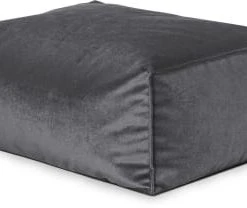 Sitting Point Poufs Repose-pied D'intérieur Aspect Velours Pétrole 55x65x35cm -Fauteuils, poufs et repose-pieds Soldes repose pied d interieur aspect velours anthracite 55x65x35cm