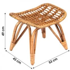 Wadiga Repose-pieds Repose Pied En Rotin -Fauteuils, poufs et repose-pieds Soldes repose pied en rotin 2