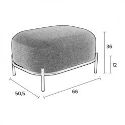 Drawer Repose-pieds En Tissu Jaune -Fauteuils, poufs et repose-pieds Soldes repose pieds en tissu jaune 5