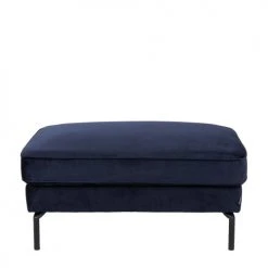 Fauteuils, poufs et repose-pieds Soldes 35 Drawer Repose-pieds En Velours Bleu Marine
