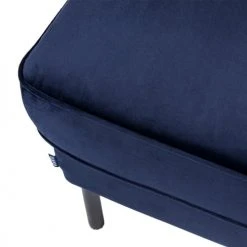 Drawer Repose-pieds En Velours Bleu Marine -Fauteuils, poufs et repose-pieds Soldes repose pieds en velours bleu marine 5