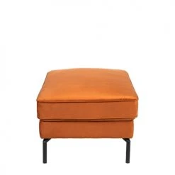 Drawer Repose-pieds En Velours Rouille -Fauteuils, poufs et repose-pieds Soldes repose pieds en velours rouille 3