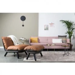 Zuiver Repose-pieds Repose Pieds Simili Cognac -Fauteuils, poufs et repose-pieds Soldes repose pieds simili cognac 3