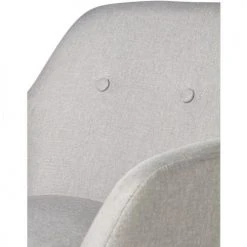 ATHM DESIGN Fauteuils Rocking Chair Assise Tissu Gris Clair Pieds Métal Noir -Fauteuils, poufs et repose-pieds Soldes rocking chair assise tissu gris clair pieds metal noir 3