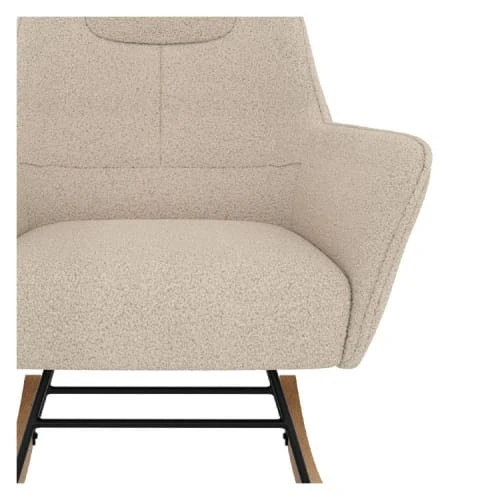 Rendez Vous Déco Fauteuils Rocking-chair Beige Effet Laine Bouclette En Tissu 5 Rendez Vous Déco Fauteuils Rocking-chair Beige Effet Laine Bouclette En Tissu – Image 5