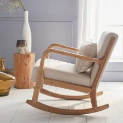 Alice's Garden Fauteuils Rocking Chair Design Tissu Beige Et Bois - Lorens Rocking 8 Alice's Garden Fauteuils Rocking Chair Design Tissu Beige Et Bois - Lorens Rocking -Fauteuils, poufs et repose-pieds Soldes rocking chair design tissu beige et bois lorens rocking 2