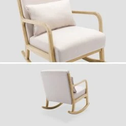 Alice's Garden Fauteuils Rocking Chair Design Tissu Beige Et Bois - Lorens Rocking 10 Alice's Garden Fauteuils Rocking Chair Design Tissu Beige Et Bois - Lorens Rocking -Fauteuils, poufs et repose-pieds Soldes rocking chair design tissu beige et bois lorens rocking 4