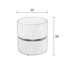 Mathi Design Poufs Tabouret Pouf Velours Vert -Fauteuils, poufs et repose-pieds Soldes tabouret pouf velours vert 2